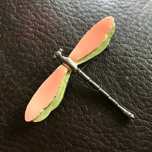 1960s Vintage enamel dragonfly brooch